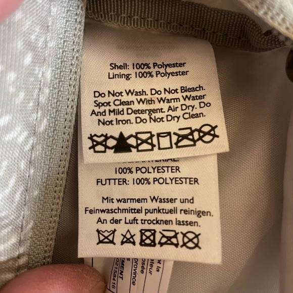 EUC Eddie Bauer gray/white 3-zipper crossbody travel bag w/ adjustable strap - Picture 6 of 11